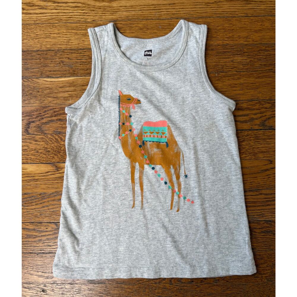Tea Collection Girls' Camel Graphic Tank Top Size 5